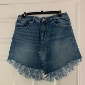 Free people denim skirt